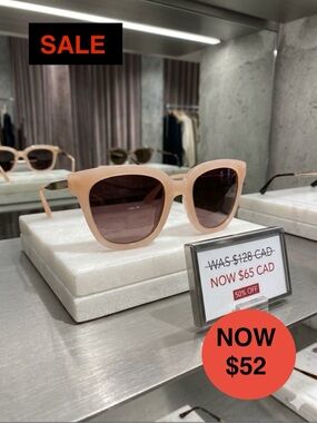 NWT Polarized Peach Square Sunglasses ☀️ Premium Quality FFF